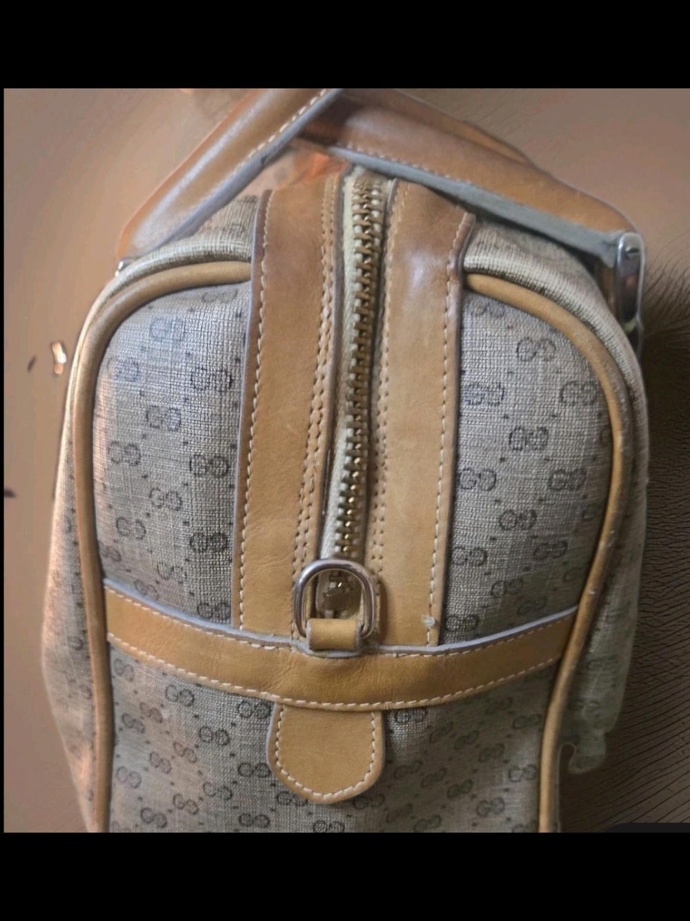 Classic Auth Gucci Boston Bag GG Pattern Sherry Line - Picture 6 of 10